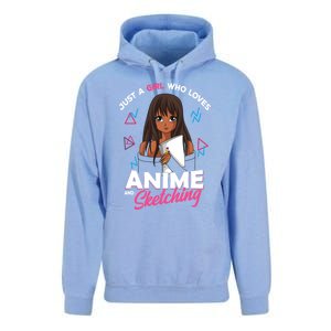 Just A Who Loves Anime And Sketching Anime Lover Cute Gift Unisex Surf Hoodie