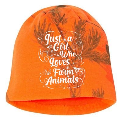 Just a Who Loves Farm Animals Cows Pigs Goats Lover Kati - Camo Knit Beanie