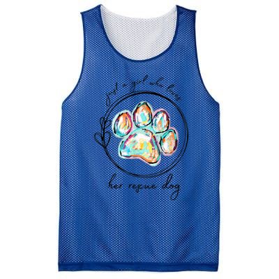 Just A Who Loves Her Rescue Dog Dad Dog Mom Gift Mesh Reversible Basketball Jersey Tank