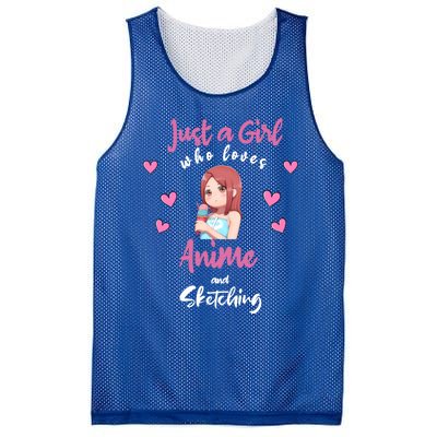 Just A Who Loves Anime Sketching And Anime Gift Mesh Reversible Basketball Jersey Tank