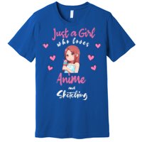 Just A Who Loves Anime Sketching And Anime Gift Premium T-Shirt