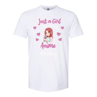 Just A Who Loves Anime Sketching And Anime Gift Softstyle CVC T-Shirt