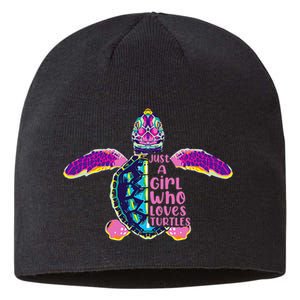 Just A Who Loves Sea Turtles Sustainable Beanie