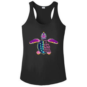 Just A Who Loves Sea Turtles Ladies PosiCharge Competitor Racerback Tank