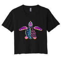 Just A Who Loves Sea Turtles Women's Crop Top Tee