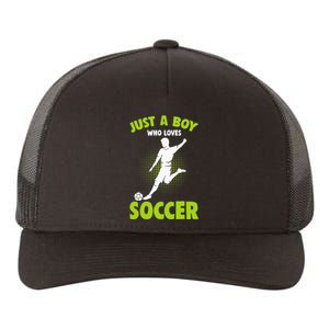 Just A  Who Loves Soccer Player Yupoong Adult 5-Panel Trucker Hat