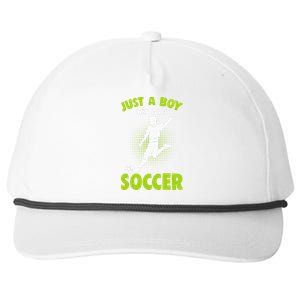 Just A  Who Loves Soccer Player Snapback Five-Panel Rope Hat