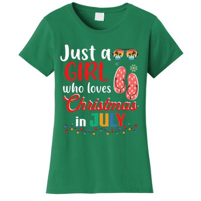 Just a Who Loves Christmas in July Summer Christmas Women's T-Shirt