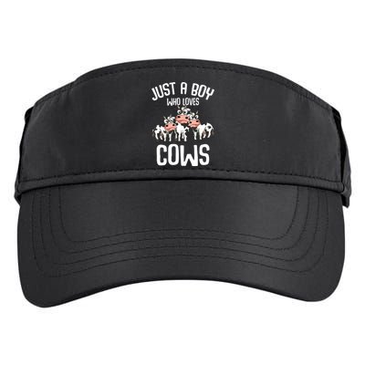 Just A Who Loves Cows Farmers Cow Adult Drive Performance Visor