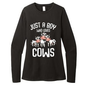 Just A Who Loves Cows Farmers Cow Womens CVC Long Sleeve Shirt