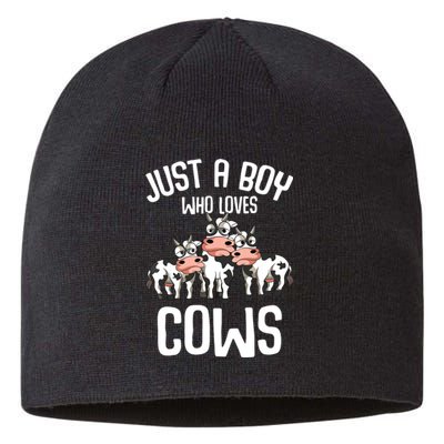 Just A Who Loves Cows Farmers Cow Sustainable Beanie