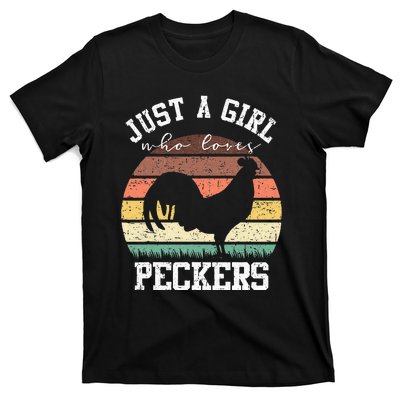 Just A Who Loves Peckers Funny Chicken Farmer Lover T-Shirt