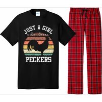 Just A Who Loves Peckers Funny Chicken Farmer Lover Pajama Set