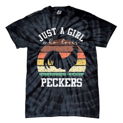 Just A Who Loves Peckers Funny Chicken Farmer Lover Tie-Dye T-Shirt