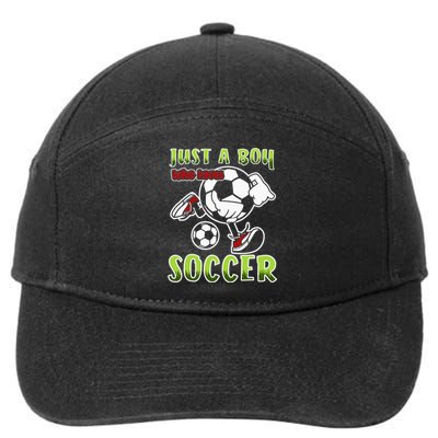 Just A  Who Loves Soccer 7-Panel Snapback Hat