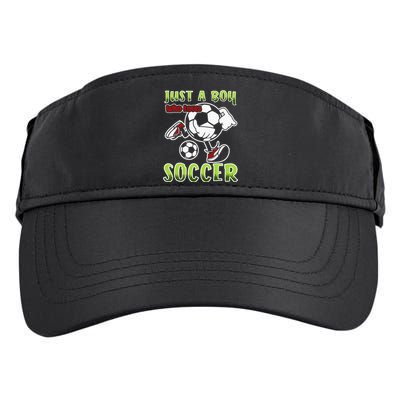 Just A  Who Loves Soccer Adult Drive Performance Visor