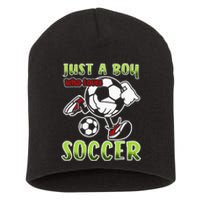 Just A  Who Loves Soccer Short Acrylic Beanie