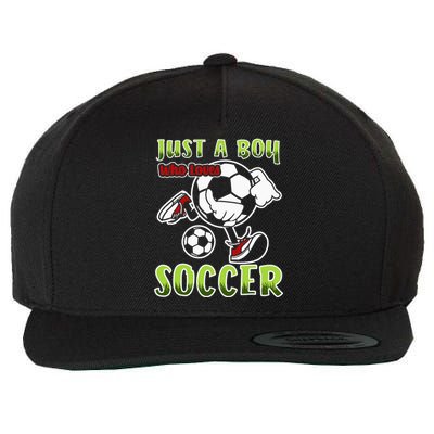 Just A  Who Loves Soccer Wool Snapback Cap