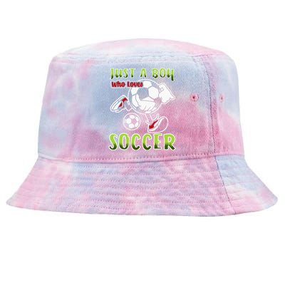 Just A  Who Loves Soccer Tie-Dyed Bucket Hat