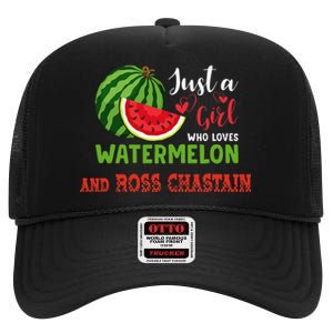 JUST A WHO LOVES WATERMELON AND ROSS CHASTAIN High Crown Mesh Back Trucker Hat