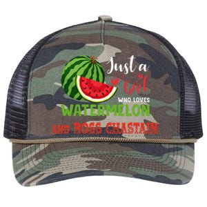 JUST A WHO LOVES WATERMELON AND ROSS CHASTAIN Retro Rope Trucker Hat Cap