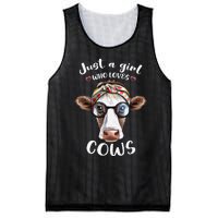 Just A Who Loves Cows funny Farmhouse Mesh Reversible Basketball Jersey Tank