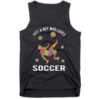 Just A  Who Loves Soccer Funny Tank Top