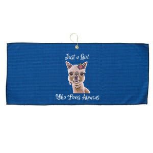 Just a Who Love Alpacas Alpaca Lover Large Microfiber Waffle Golf Towel