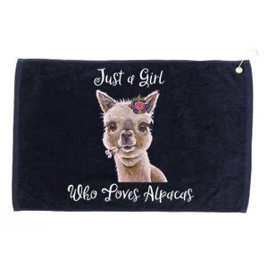 Just a Who Love Alpacas Alpaca Lover Grommeted Golf Towel