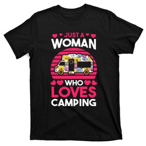 Just A Women Who Loves Camping T-Shirt