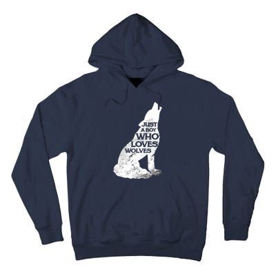 Just A Who Loves Wolves | Cute Lover Of Wolf Tall Hoodie