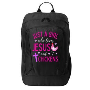 Just A Who Loves Jesus And Chickens Christian Cute City Backpack