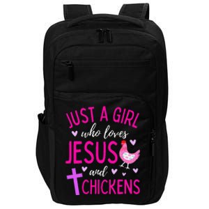 Just A Who Loves Jesus And Chickens Christian Cute Impact Tech Backpack