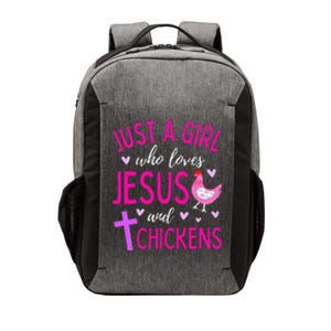 Just A Who Loves Jesus And Chickens Christian Cute Vector Backpack