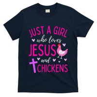 Just A Who Loves Jesus And Chickens Christian Cute T-Shirt