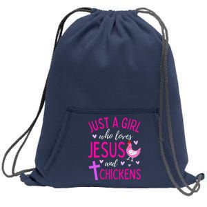 Just A Who Loves Jesus And Chickens Christian Cute Sweatshirt Cinch Pack Bag