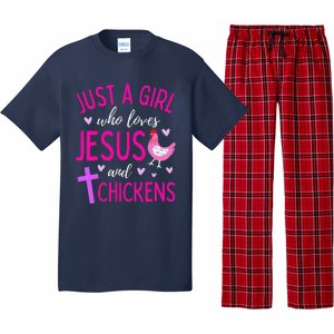 Just A Who Loves Jesus And Chickens Christian Cute Pajama Set