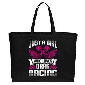 Just A Who Loves Drag Racing Drag Race Gift Cotton Canvas Jumbo Tote