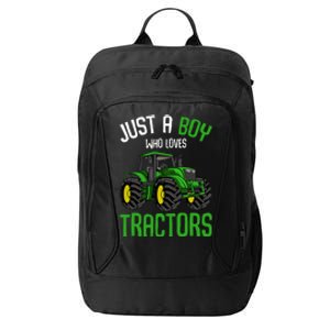 Just A  Who Loves Tractors Farm City Backpack