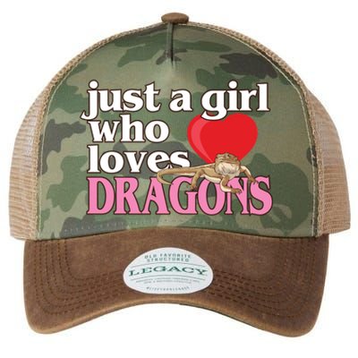 Just A Who Loves Bearded Dragons Gift Legacy Tie Dye Trucker Hat