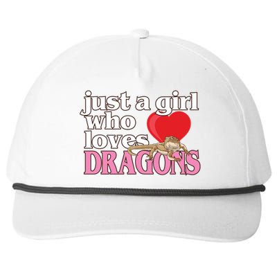 Just A Who Loves Bearded Dragons Gift Snapback Five-Panel Rope Hat