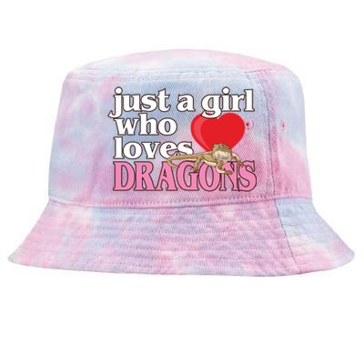 Just A Who Loves Bearded Dragons Gift Tie-Dyed Bucket Hat