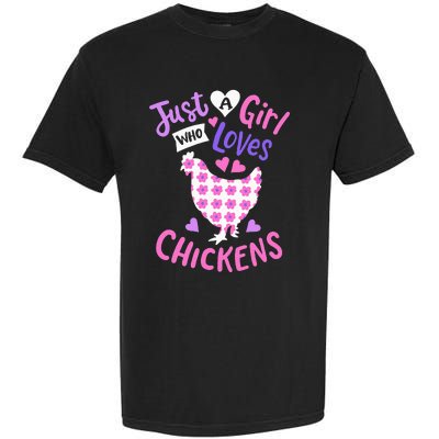 Just A Who Loves Chickens Chicken Hen Love Cute Garment-Dyed Heavyweight T-Shirt