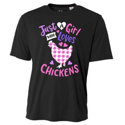 Just A Who Loves Chickens Chicken Hen Love Cute Cooling Performance Crew T-Shirt