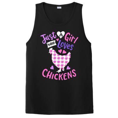 Just A Who Loves Chickens Chicken Hen Love Cute PosiCharge Competitor Tank