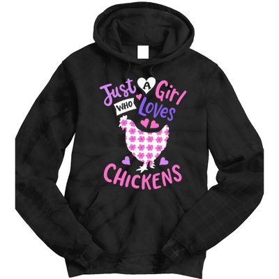 Just A Who Loves Chickens Chicken Hen Love Cute Tie Dye Hoodie