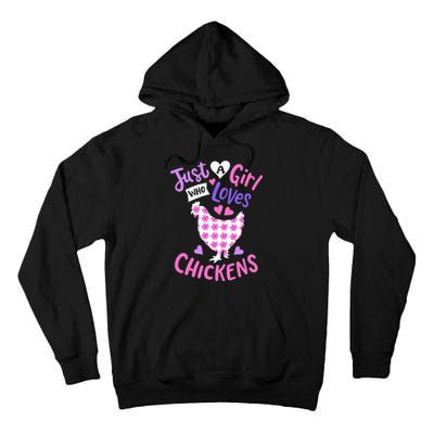 Just A Who Loves Chickens Chicken Hen Love Cute Tall Hoodie