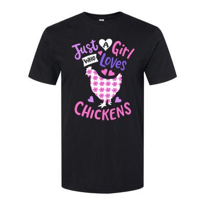 Just A Who Loves Chickens Chicken Hen Love Cute Softstyle CVC T-Shirt