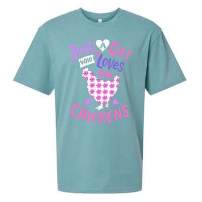 Just A Who Loves Chickens Chicken Hen Love Cute Sueded Cloud Jersey T-Shirt