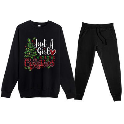 Just A Who Loves Christmas A Gift For Xmas Premium Crewneck Sweatsuit Set